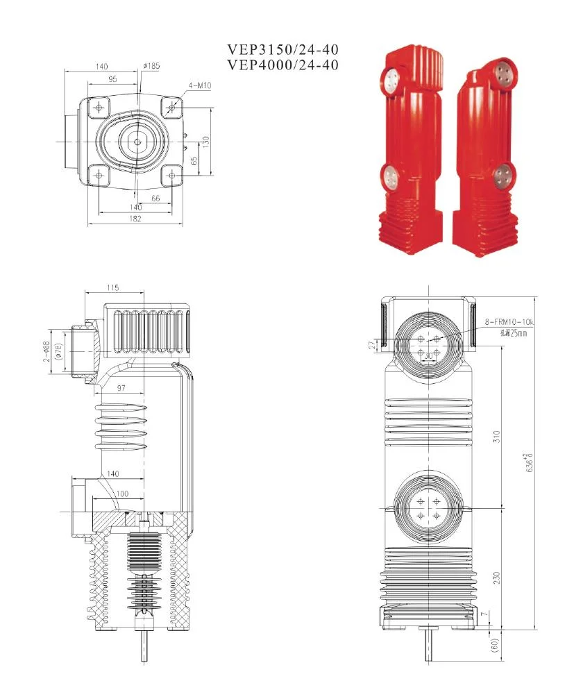 Embedded poles for 24KV circuit breaker VEP468A